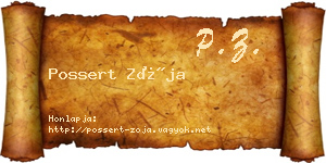 Possert Zója névjegykártya